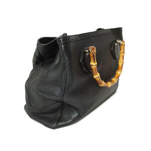 Gucci Bamboo Top Handbag Handle Leather Bag Shoulder